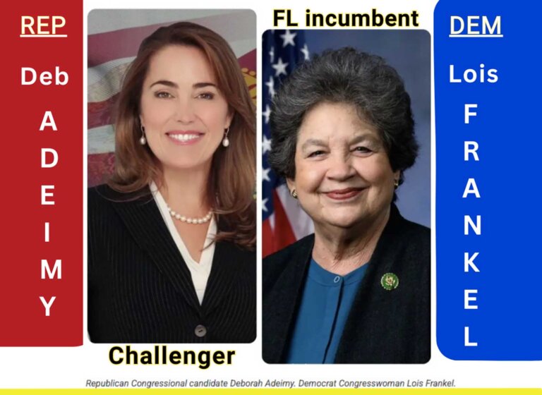 Lois Frankel is trigger by Deborah Adeimy poster in local business