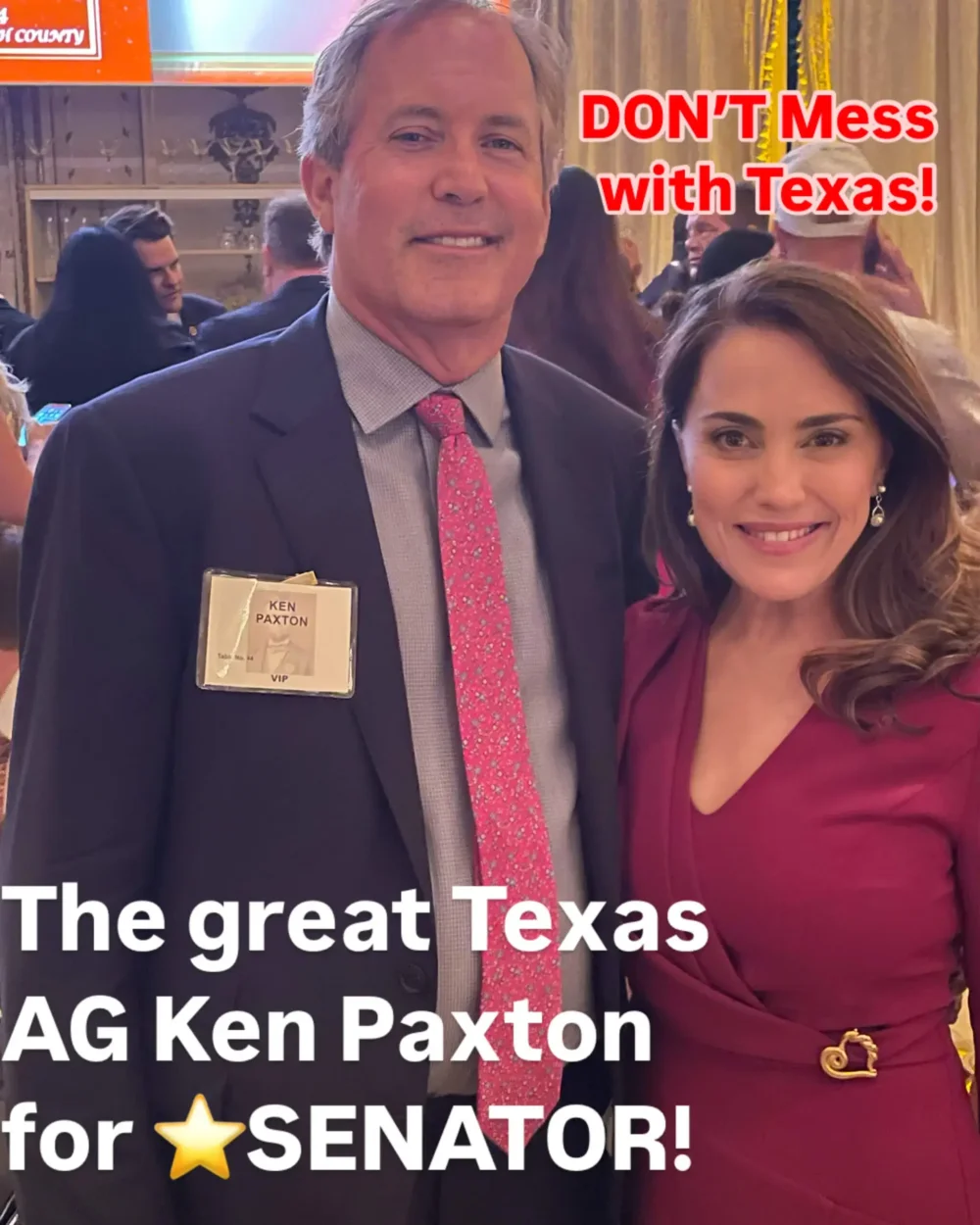 Texas Attorney General Ken Paxton with Deborah Adeimy