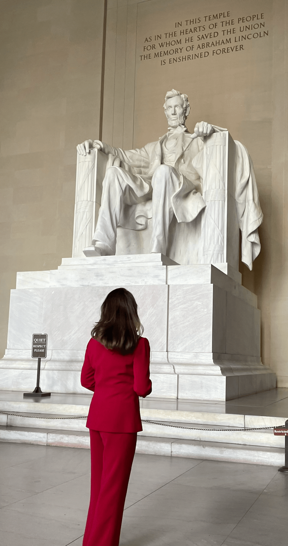 Deborah Adeimy at the Lincoln Memorial