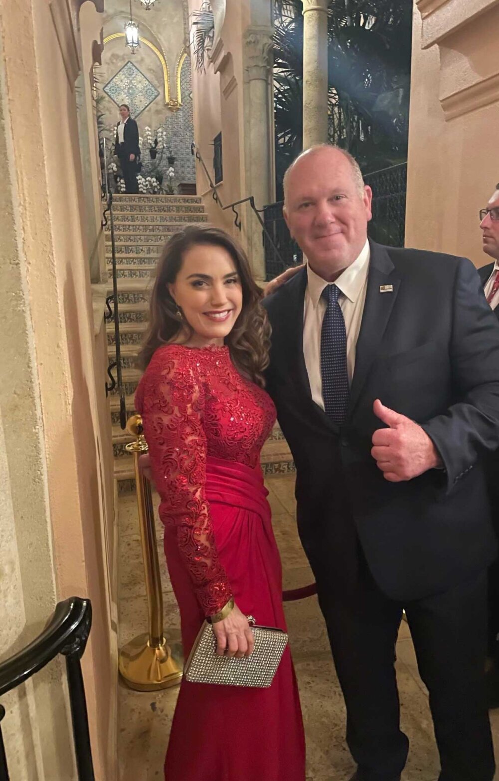 Deborah Adeimy at Mar Lago with Border Czar Tom Homan